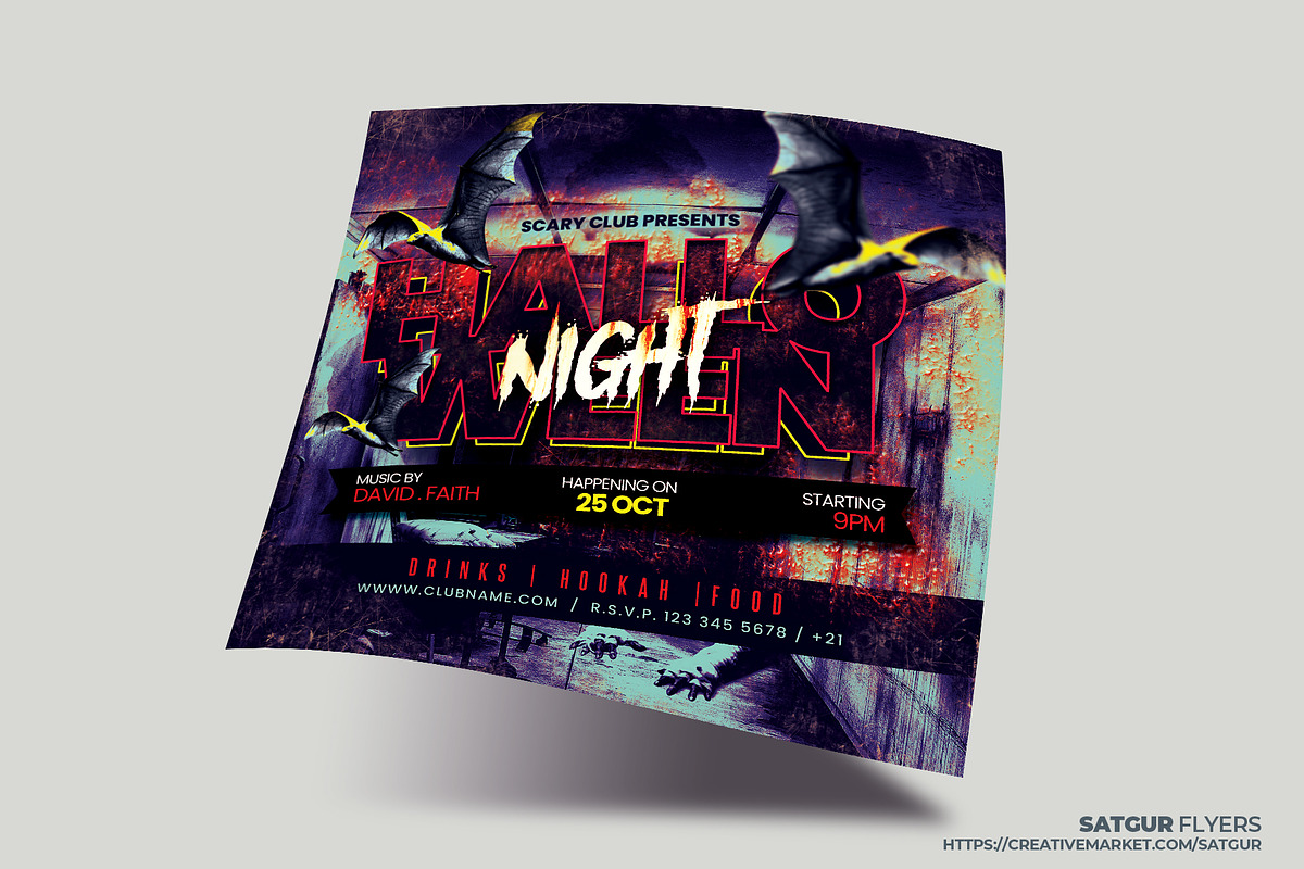 Halloween Party Flyer - PSD, a Flyer Template by Satgur Graphic Design (Photo 5 of 5)