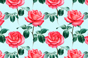 Red roses illustrations and patterns, a Texture Illustration by Sundra (Thumbnail 5 of 11)