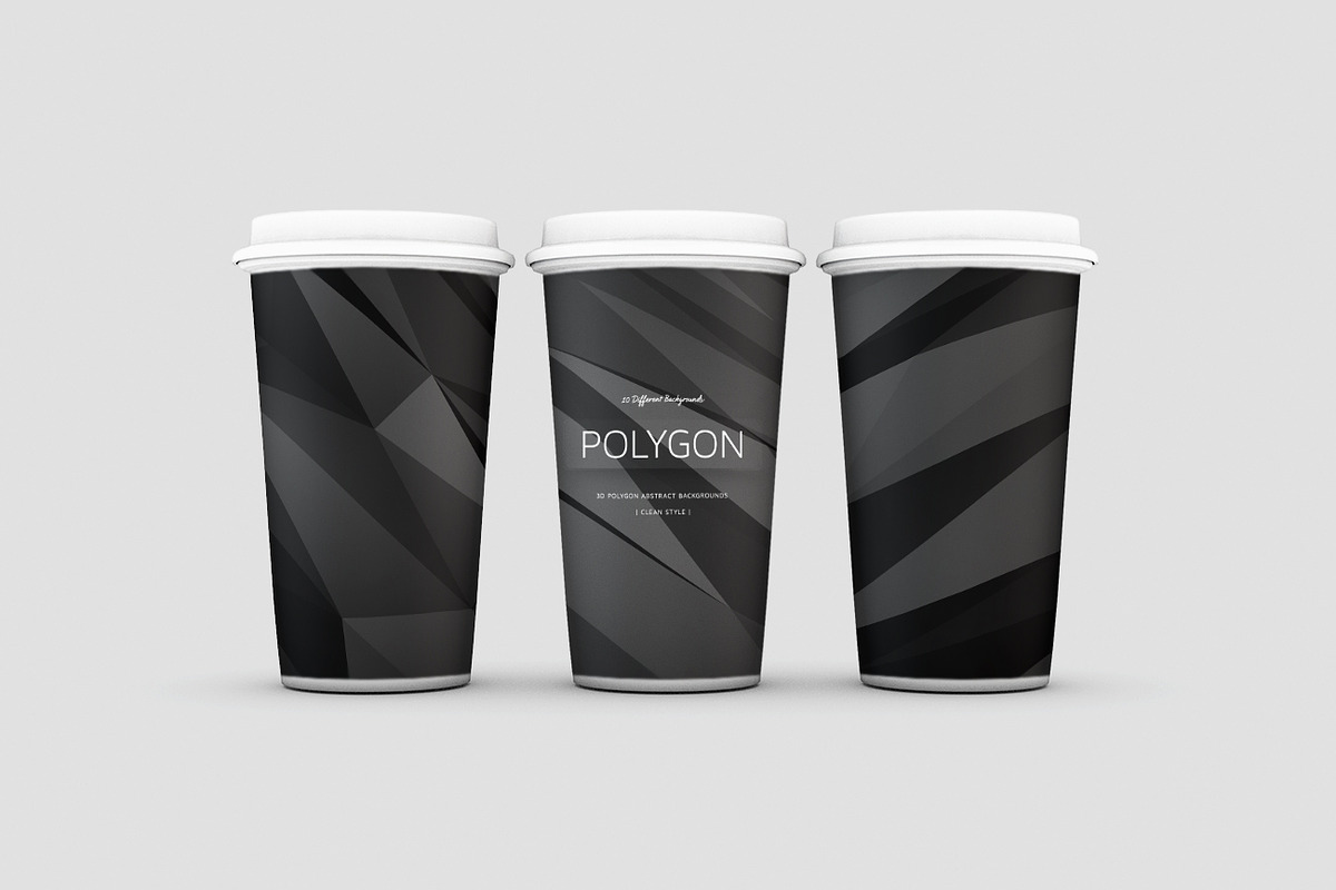 Polygon Dark Abstract Backgrounds preview 4