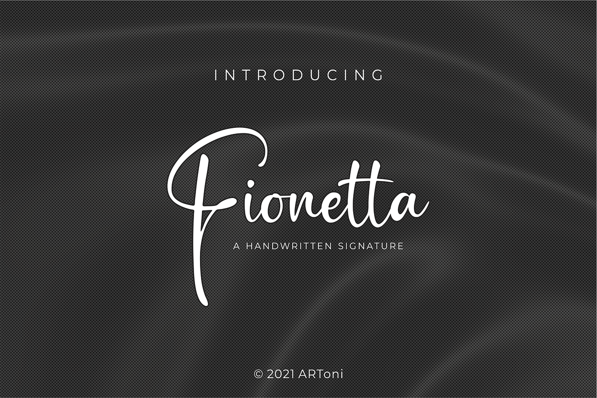 Fionetta, a Script Font by ARToni (Photo 1 of 8)