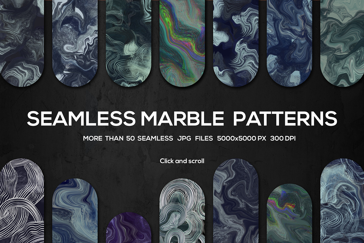 SEAMLESS MARBLE PATTERNS, a Pattern Graphic by ANAKOTO (Photo 6 of 20)