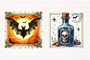 Halloween Postage Stamp Sublimation, an Illustration by CreationArt (Thumbnail 5 of 5)