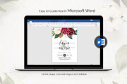 Floral Wedding Invitation Template, an Invitation Template by ShineOnWedding (Thumbnail 7 of 8)