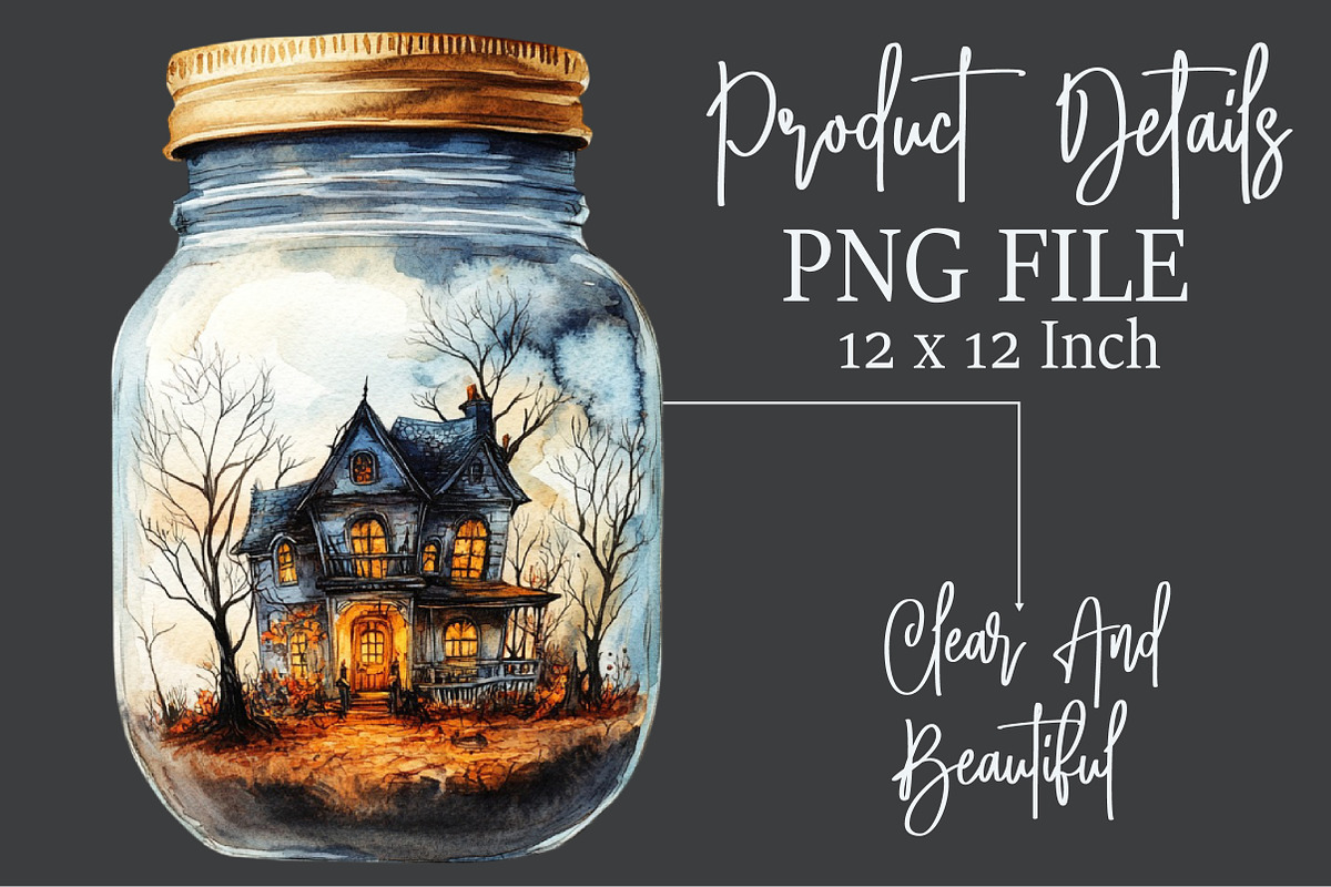 Halloween Mason Jar Clipart, an Illustration by Rose Art (Photo 4 of 4)