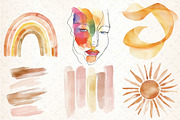 Boho Clipart Set, Abstract, an Illustration by DreamCafeArt (Thumbnail 2 of 5)