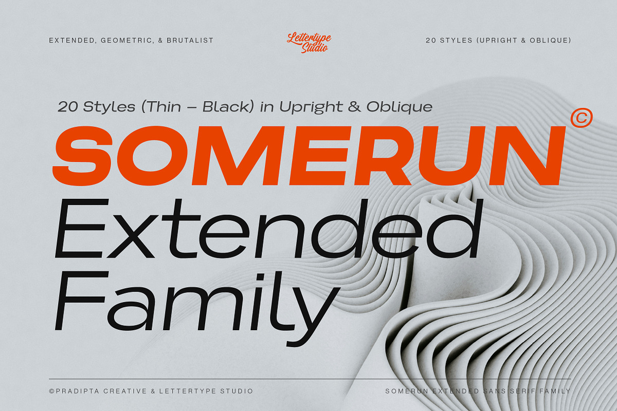 Somerun Extended Sans Family, a Sans Serif Font by Lettertype Studio (Photo 1 of 15)