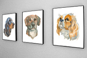 Hunter Dogs Watercolor Set 2, an Animal Illustration by Malena (Thumbnail 3 of 4)