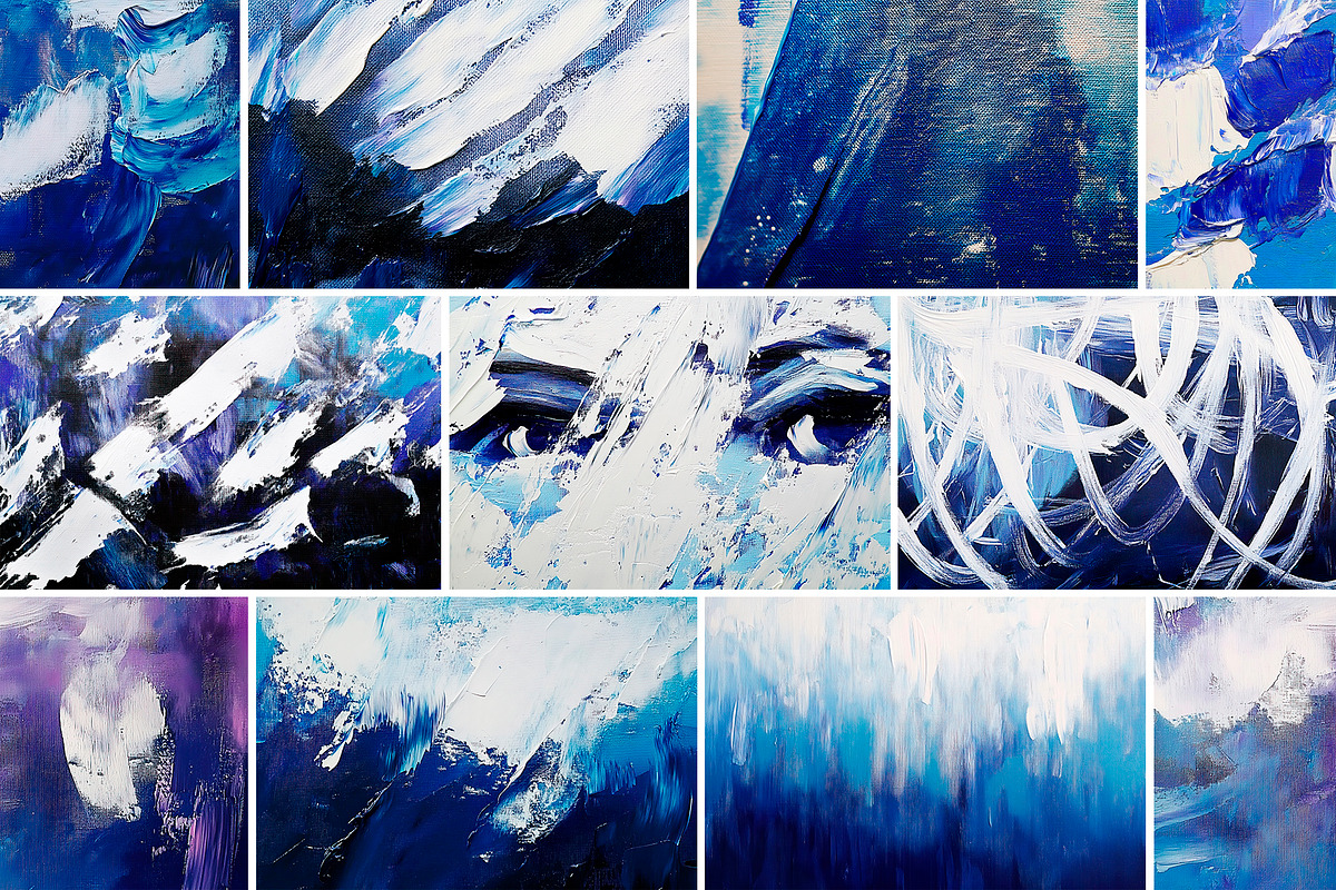 Deep Blue Abstract Backgrounds, a Background Graphic by Elena Dorosh (Photo 6 of 9)
