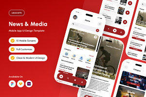 InfoPulse - News & Media Mobile App, an App Template by productype1