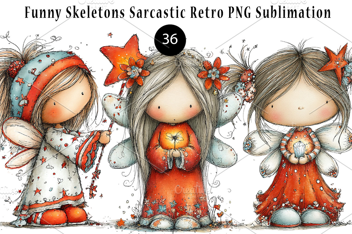 Funny Skeletons Sarcastic Retro PNG, a Seasonal Illustration by CreationArt (Photo 1 of 5)