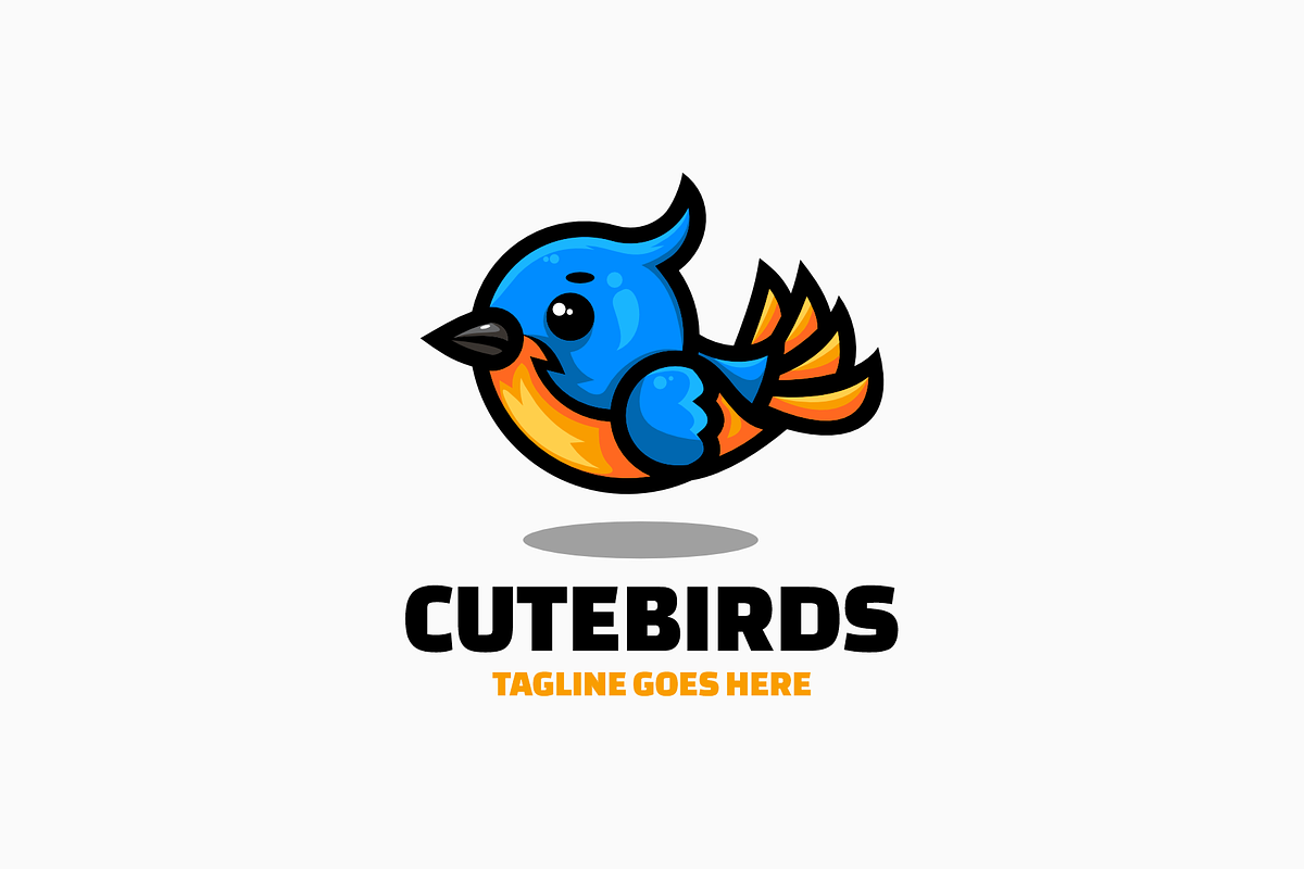 Cute Birds Mascot Cartoon Logo, a Branding & Logo Template by Artnivora.Std