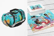 Ocean Paradise - watercolor mermaids, an Animal Illustration by Ekaterina Glazkova (Thumbnail 13 of 14)