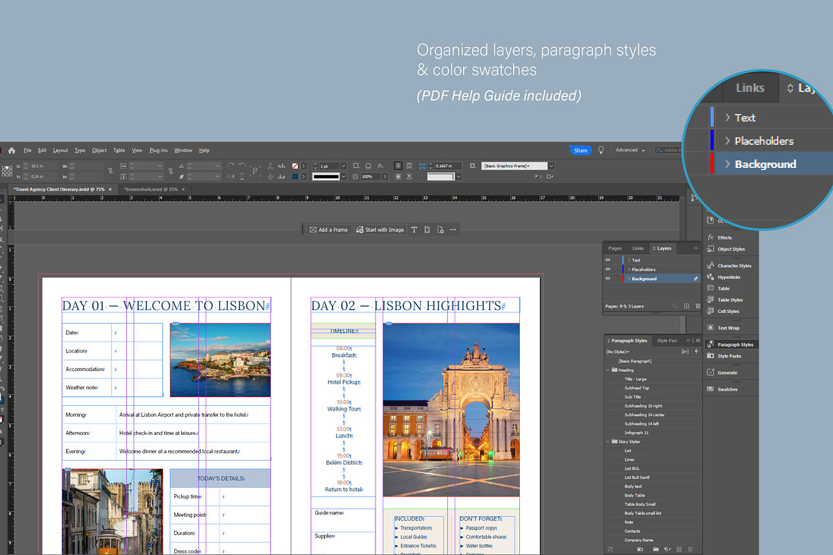 Travel Agency Itinerary Template, a Brochure Template by R-studio (Photo 3 of 9)