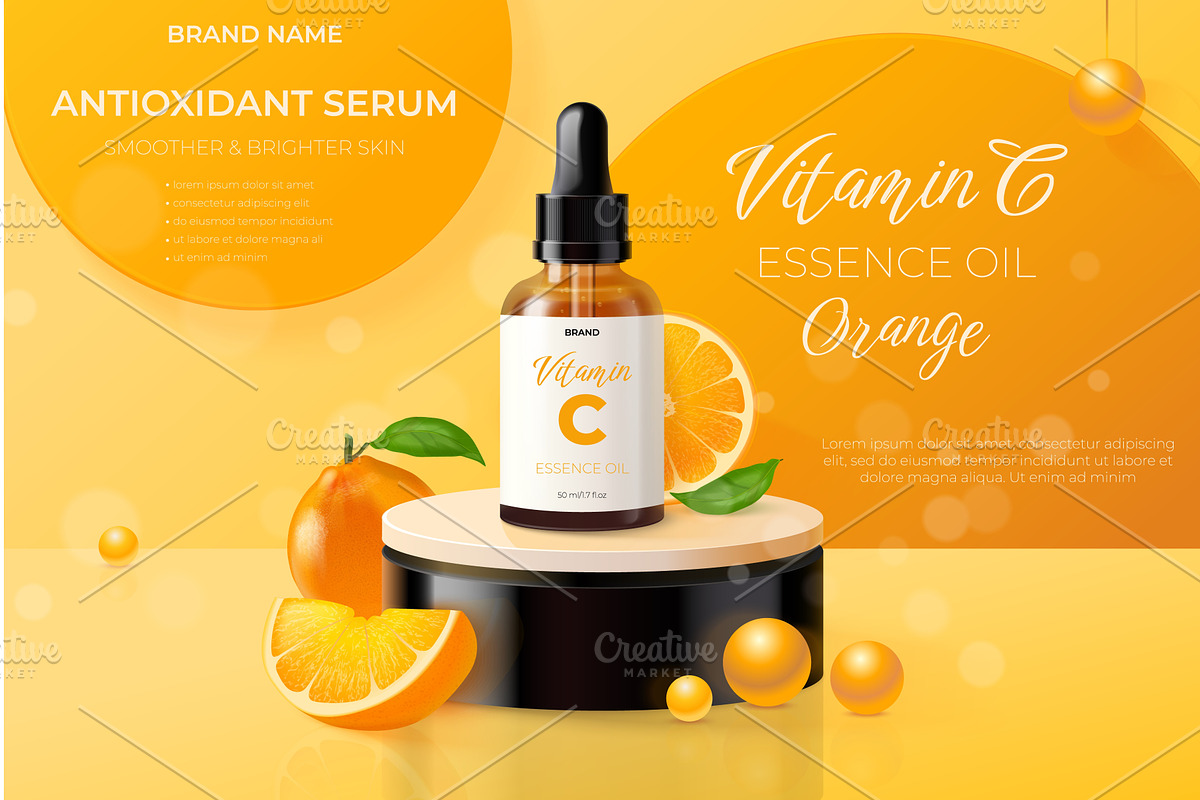 Cosmetic orange serum. Beauty serum, an Object Illustration by Stock-Smart-Start
