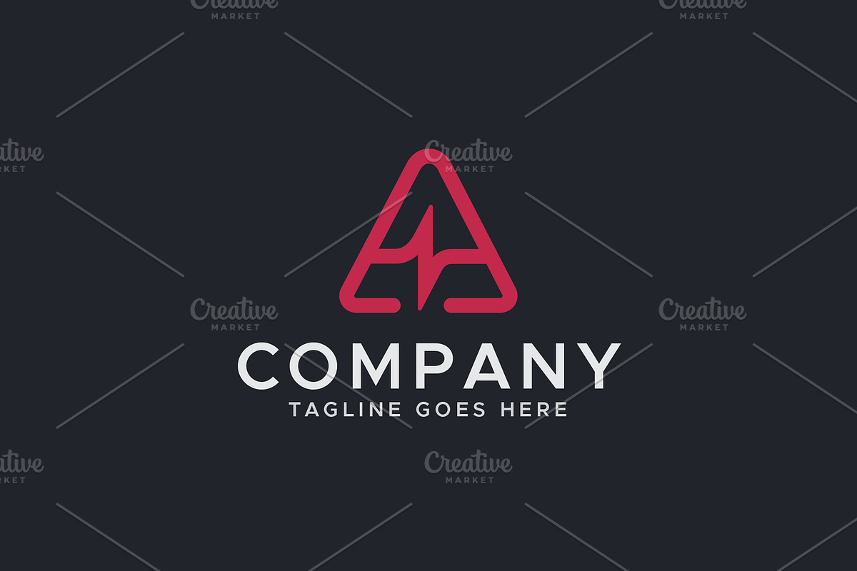 Letter A pulse logo design template, a Branding & Logo Template by Amadul11 (Photo 1 of 4)