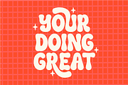 Sunday Dreams - Retro Groovy Font, a Handwritten Font by SaktiAvellin (Thumbnail 6 of 8)