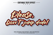 Don't jump 3D editable text effect, a Layer Style Add-On by nicemorning (Thumbnail 1 of 3)