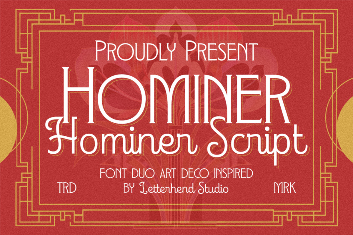 Hominer Art Deco Font, a Sans Serif Font by Letterhend Studio (Photo 1 of 10)