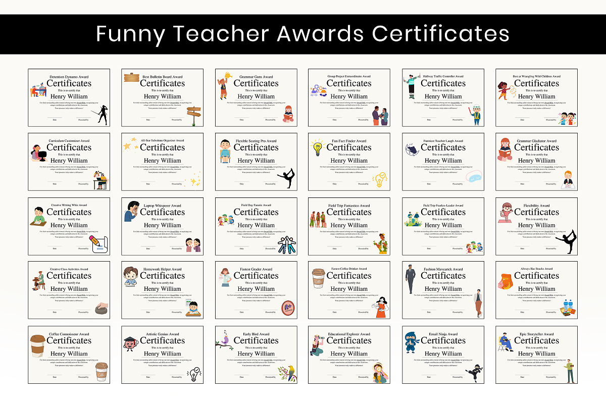 Teacher Award Certificate Template, a Card Template by Snapybiz (Photo 3 of 10)