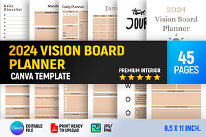 2024 Vision Board Planner Template