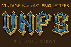 Vintage Fantasy - PNG Alphabet