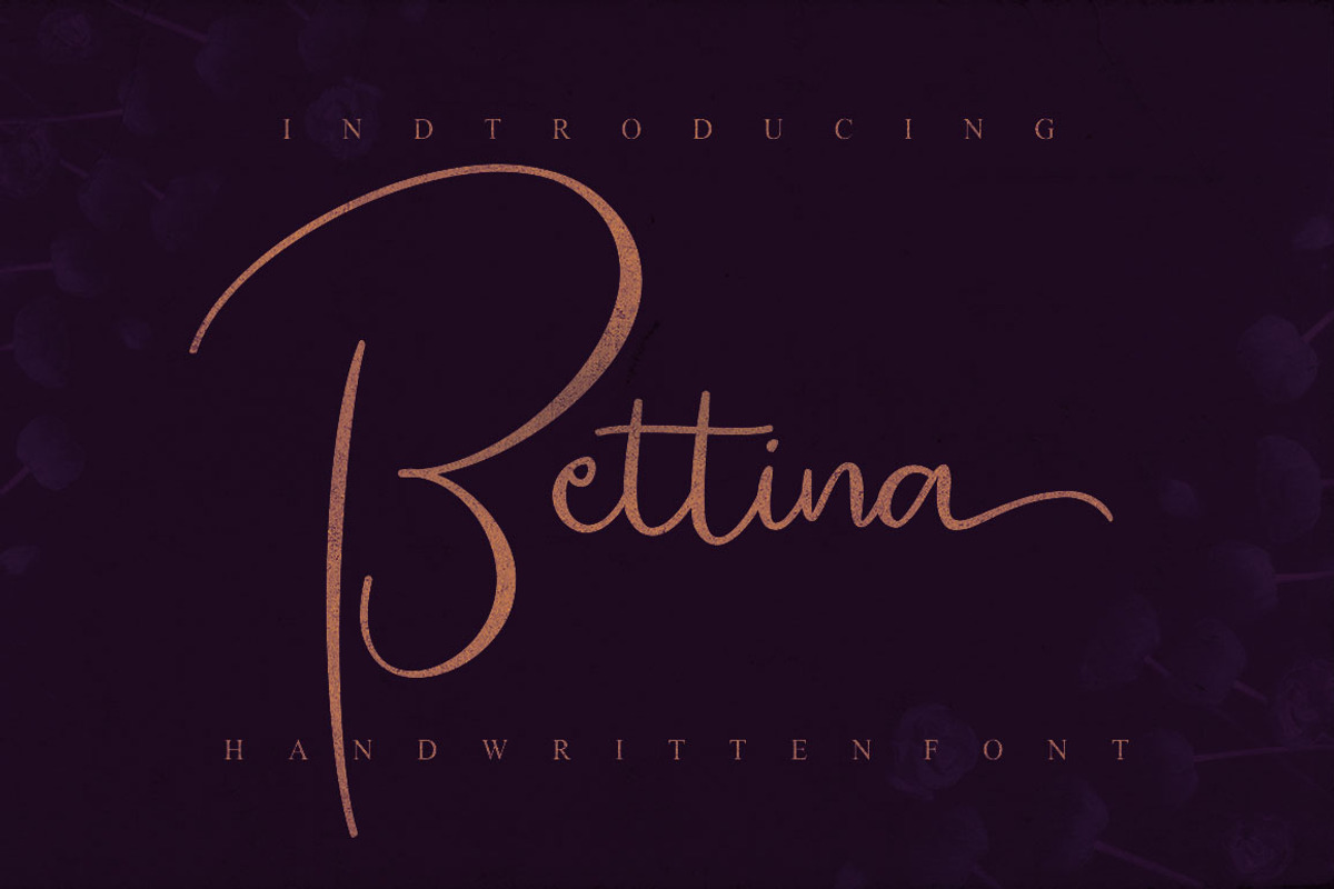 Bettina Script Font preview 5