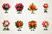 Whimsical Easter flower character, an Illustration by RobertsArt (Thumbnail 3 of 5)