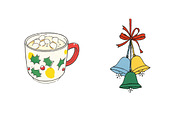 Cute Yellow Christmas Clipart, an Illustration by CreationArt (Thumbnail 6 of 6)