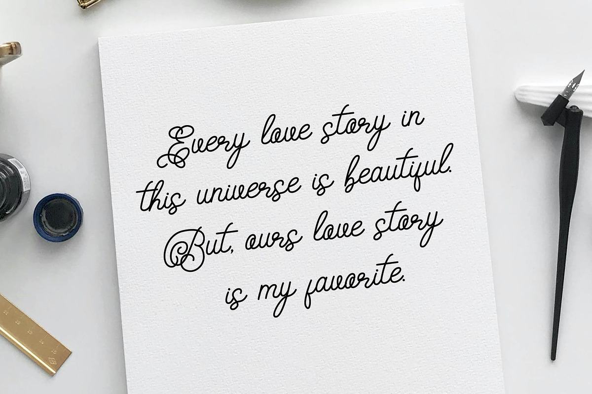 Kamala - Script Font, a Script Font by Densu Creative (Photo 5 of 9)