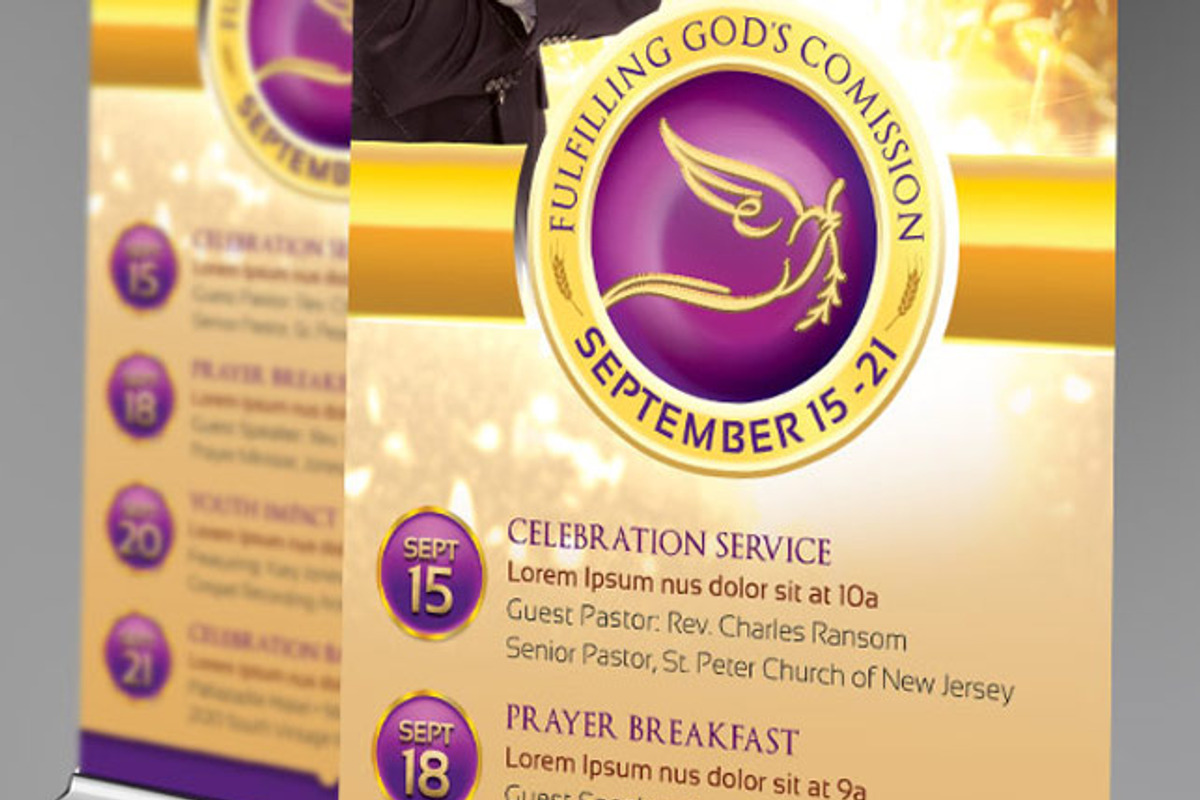 Clergy Anniversary Banner Template, a Presentation Template by Godserv Designs (Photo 2 of 3)