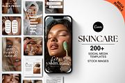 Skincare Instagram Canva Templates, a Social Media Template by DesignsbyMariaStudio (Thumbnail 1 of 10)