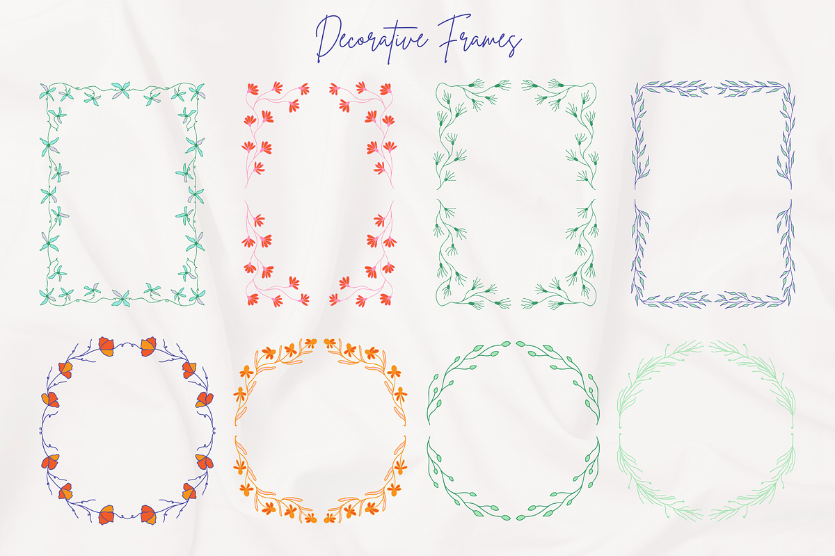 Hand-drawn floral clipart & patterns, a Decorative Illustration by CapriceMeDesigns (Photo 5 of 18)
