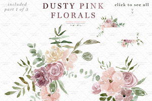 Pink Mauve Floral Wreath Clipart PNG