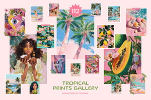 112 Tropical Prints Gallery, a Background Graphic by Feelsoul