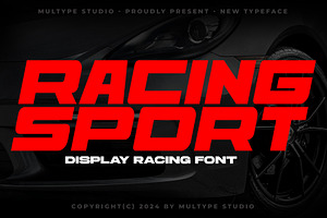 Racing Sport Display Typeface