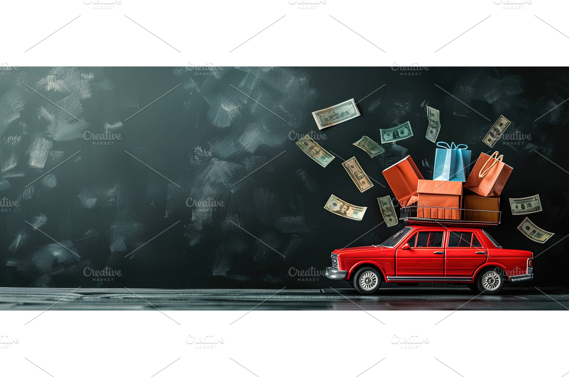 Toy Car with Shopping Bags and, a Business Photo by piter.goskov