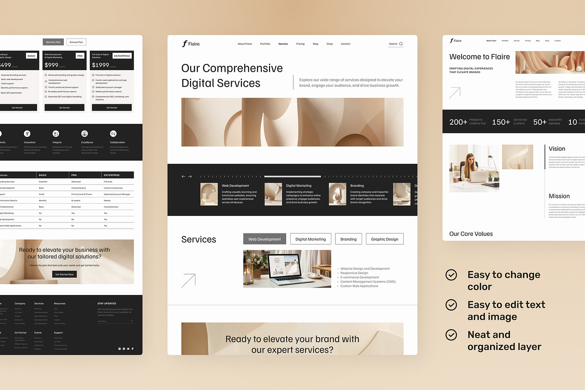 Creative Digital Agency Website, an UI Kit Template by peterdraw (Photo 3 of 7)
