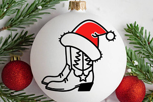 Cowboy Christmas Svg Cowboy Boots