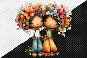 Watercolor Whimsical Fairy Clipart, an Illustration by Creative Art (Thumbnail 9 of 11)
