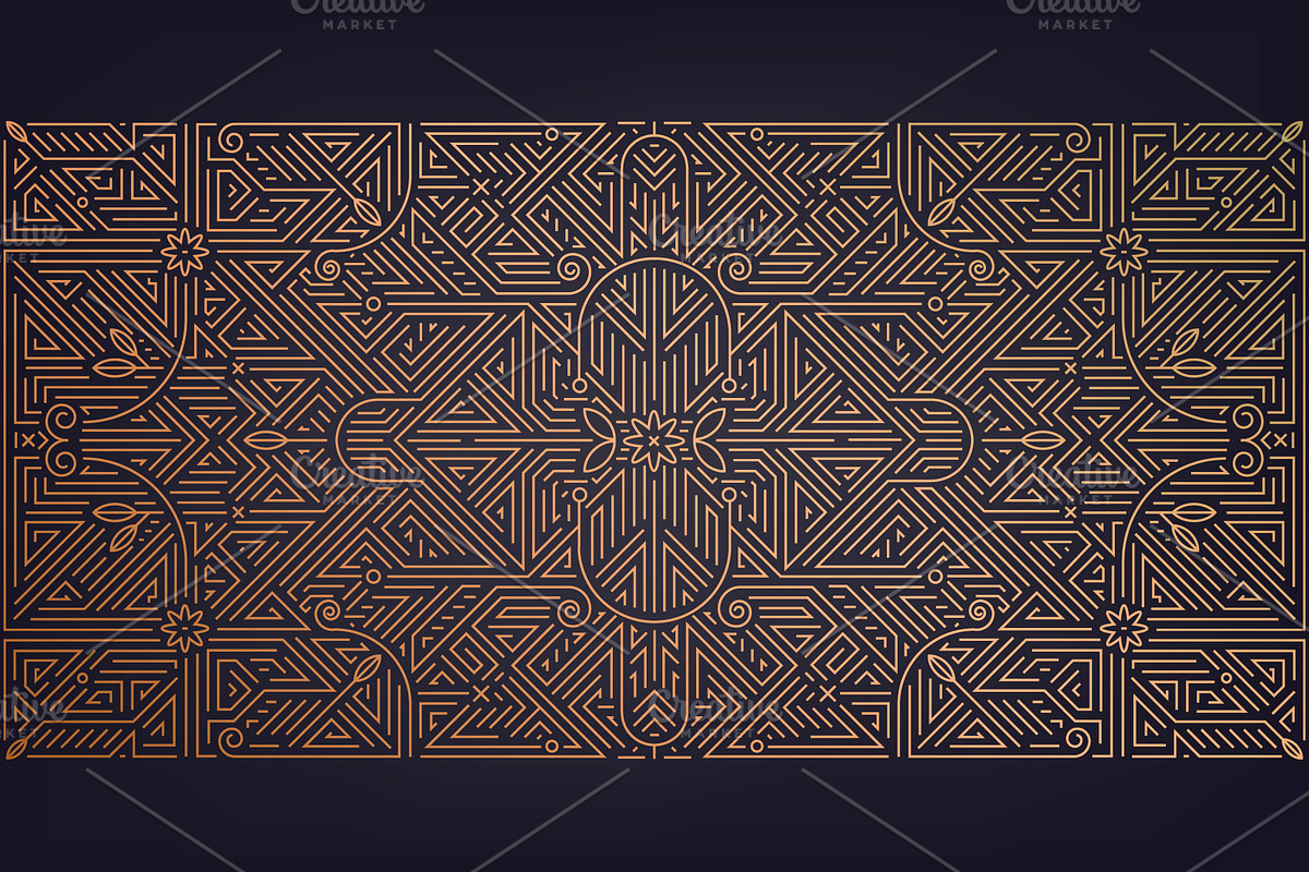 Art Deco Geometric Backgrounds, a Pattern Graphic by Marylia (Photo 4 of 12)