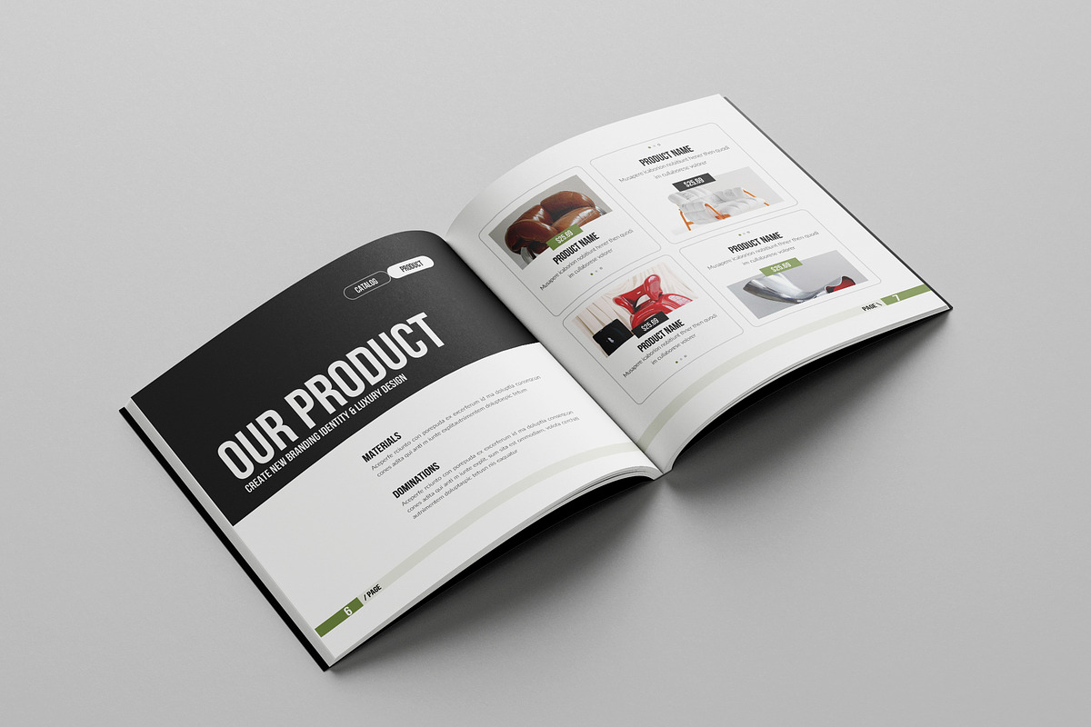 Square Product Catalog Template, a Brochure Template by Spark_Creative (Photo 5 of 15)