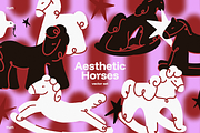 Aesthetic Horses Vector Set, an Object Graphic by My.Ordinarty (Thumbnail 1 of 8)