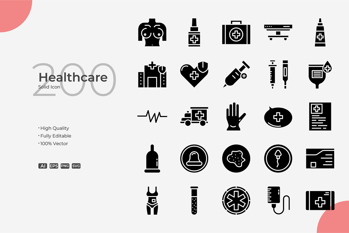 Healthcare Solid Icons, a Solid Icon by Bloodline