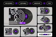 Vinyl Record Mockup, a Mockup by hiddemaru (Thumbnail 2 of 4)