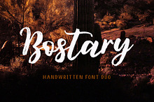 Bostary Brush Font Duo