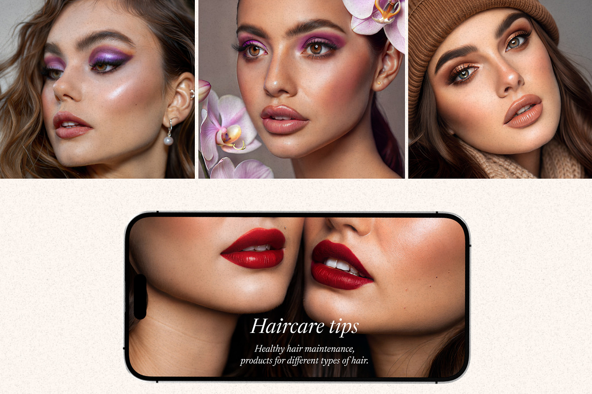 Makeup Stock Photos Bundle, a Beauty & Fashion Photo by Helospace (Photo 4 of 10)