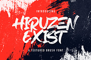 Hiruzen Exists - Textured Brush Font, a Script Font by StringLabs (Thumbnail 1 of 14)
