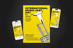 International Jazz Day Flyer Set, a Flyer Template by The Good Store