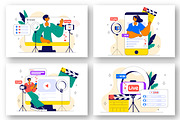 10 Live Streaming Setup Illustration, a Technology Illustration by denayunebgt (Thumbnail 3 of 4)