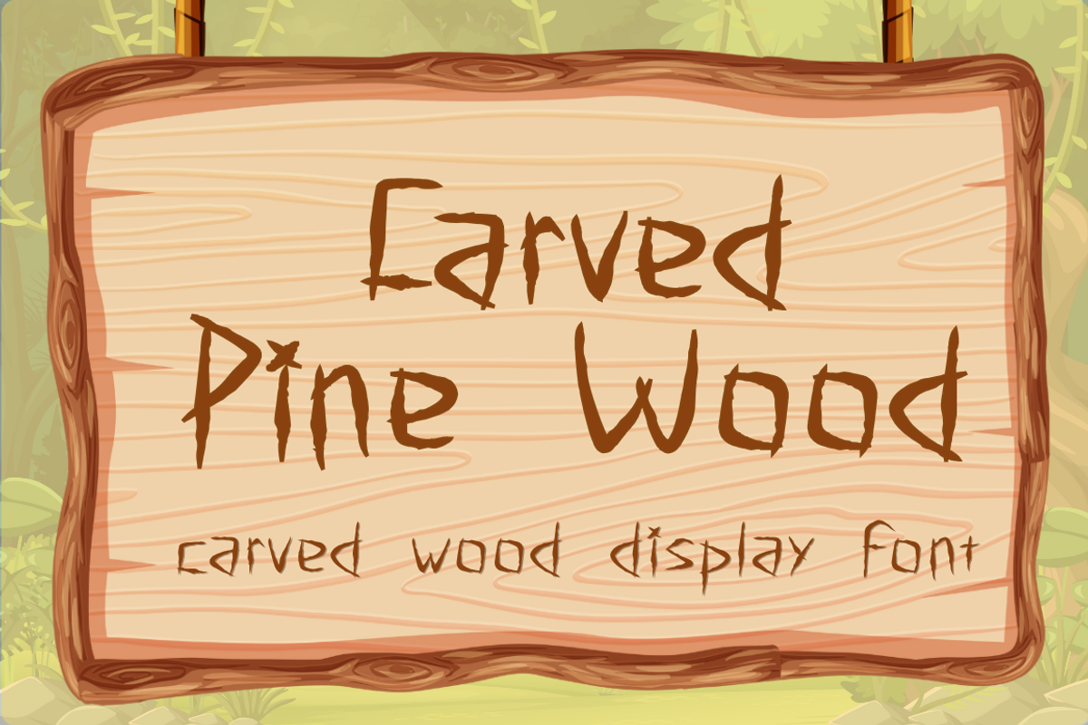 Carved Pine Wood - Display Font, a Handwritten Font by Attype (Photo 1 of 10)